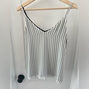 Reversible White House Black Market Stripes Polka Dots Camisole sz M WHBM